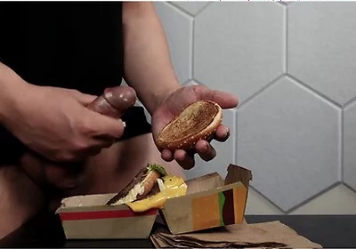 Fuck A Big Mac And Cum On Food To Eat