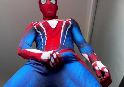 Peter Parker? Horny Spiderman Shoots Webs of Semen