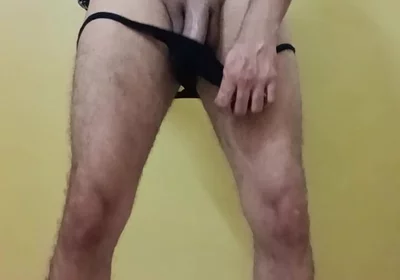 Indian Ladyboy with Huge Cock Slaping