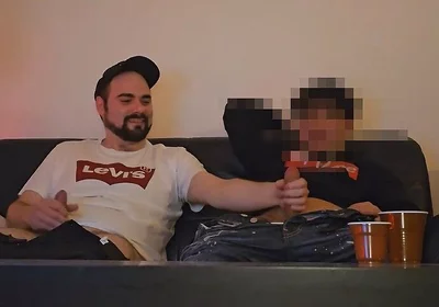 Straight Turkish Buddy First Time Seduced to a Mutual Jerkoff and Blowjob by a Guy