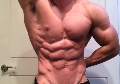 Jacked Bodybuilder Benji Bastian Flexing His Huge, Shredded, Muscles