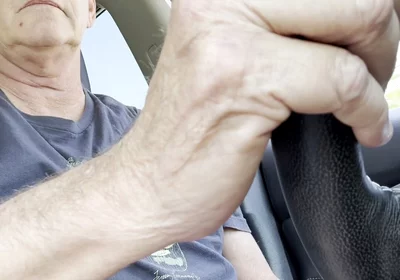 Stepdaddy Jerks in While Driving