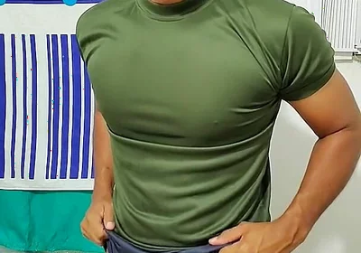 Indian Military Male Jerks His Cock