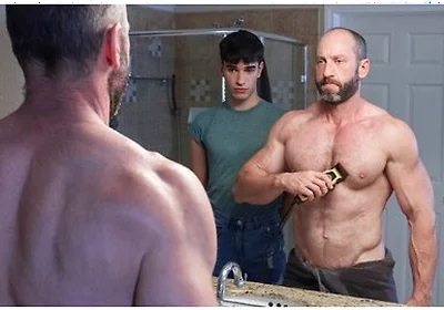 Shy Stepson Rob Quin Helps Shaving His Hunk Stepdad Muscled Madisons Balls