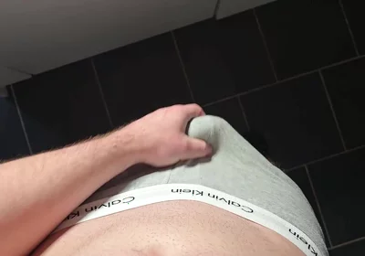 Grey Calvin Klein Morning Pump! Stepdaddy Jerks Thick Cock to Table Explosion