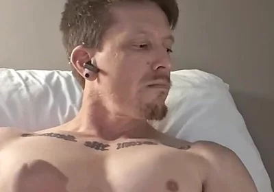 Muscular Guy Jerks off Solo with Massive Cumshot