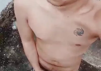 Waiting for Stepdaddy Outdoor! Pinoy Twink Naked Hard Cock, Masturbationa Nd Cumshot