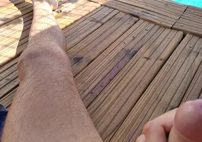 Delicious Cum From Big Cock in the Chill Out Pool