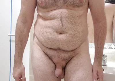 Completely Naked in a Public Bathroom at the Mall