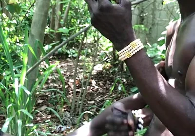 Outdoor Threessome Fuck Inside the Bush