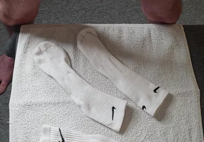 Ordered: 2x Pairs of Used Cum Soaked White Nike Socks
