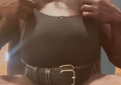 Black Mature Muscle Solo Tits and Vibrator