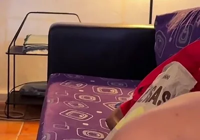 Secret Blowjob During Movie Night While Their Friends Are Right There