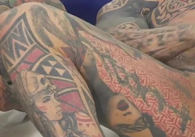 Two Tattooed Hetero Males in the Gym