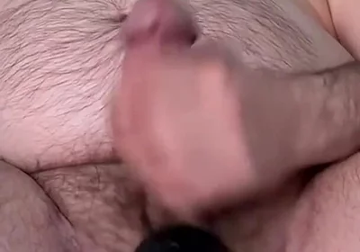 Hairy Daddy Bating Edging and Cumming