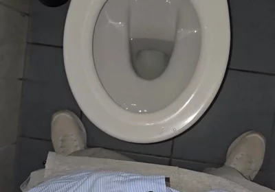 Phantomgentx - Hairy Muscular Hunk Moans Loud and Jerks in Public Toilet