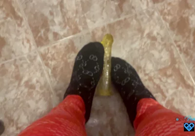 Young Man in Leggings Masturbates