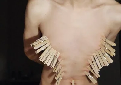 Masturbating with Clothespins