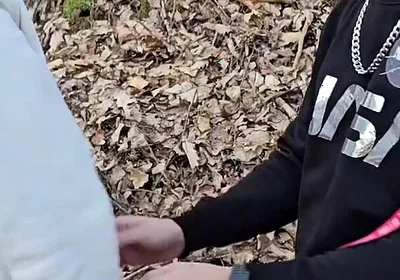 Outdoor Sex in the Woods with My Gay Slut - He Sucked Me Before Taking My Dick Bareback