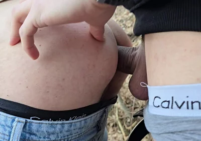 Outdoor Sex in the Woods with My Gay Slut - He Sucked Me Before Taking My Dick Bareback