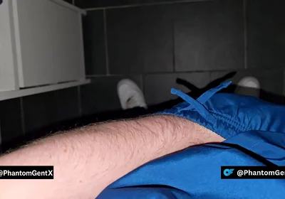 German Doctor Sneaks to Toilet and Jerks Out His Secret