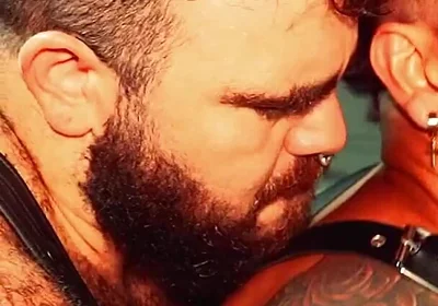 Locker Room Tattooed Bear Drills Deep Bareback