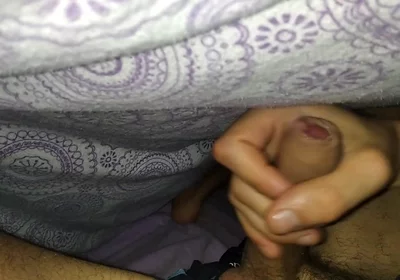 Boy Moaning and Jerking Good Wet Cock, in the Morning Under the Sheets! Better a Blowjob, Will You G