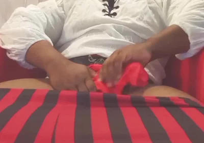 Pirate Cosplayer Jerks off!