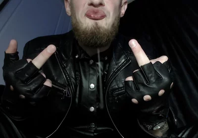 All-leather Alpha -dominates and Humiliates with Spit and Shoe