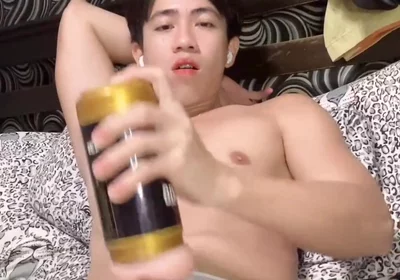 Pinoy with Big Dick Trying Dildo