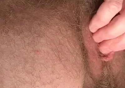Close-up of Hairy Ftm Wanking, Cumming and Squirting