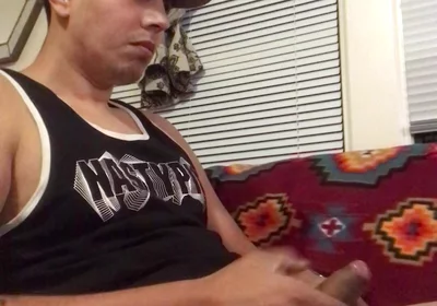 Solo Hot Gay Twink in Black Tank Cumshot