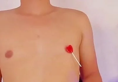 Femboy Let Your Stepbrother's Best Friend Play with His Sweet Nipples