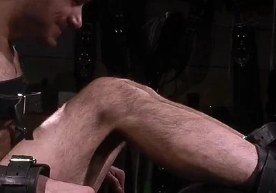 Confident Muscle on Throne: Oiled Feet Tickled with Epilator & Tools
