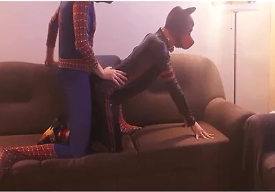 Puppy Gets Fucked By Horny Cosplay Spiderman