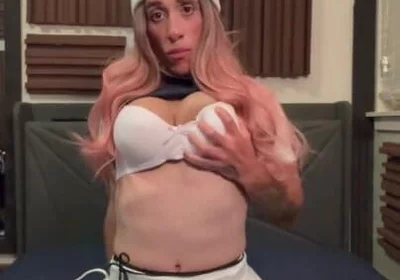 Cute CD with Pink Hair Shaking Ass
