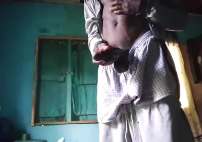 Wanking off Till Cum My Big Black Dick