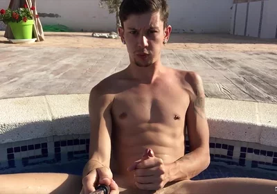 Big Cum Pumping Outdoors