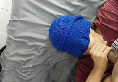 Latin Twink Kneels and Swallows Everything From Muscular Gym Male