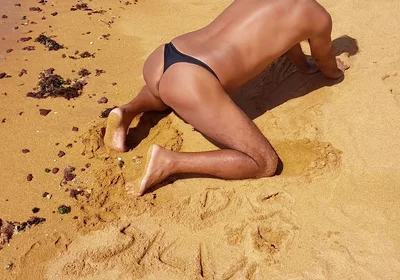 Ladysilva in Panties on the Beach Hot Ass