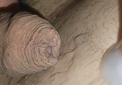 Intense Shot of Cum Coming Out of the Navel