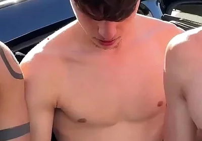 3 Uncut Twinks Suck Outdoor Hiking Almost Caught