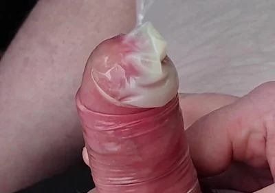 Nylonjunge's Penis Is Horny in a Condom
