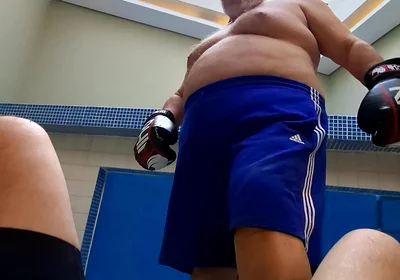 POV Stepdaddy Boss Boxer Training Session