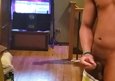 Jerking off BBC! Bear Teaches BBC How to Jerk off!!