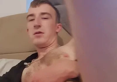 Skinny Lad Trys to Fuck Himself with Huge Cock