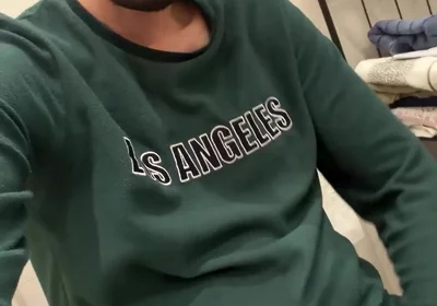 Hot Stepdaddy Jerking off in Bathroom