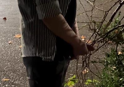 Risky Extreme Couple Jerk off Outdoor in Public Under the Rain (very Romantic)