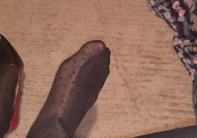 Teasing My Pattern Black Pantyhose