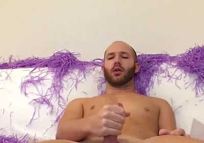 Straight Jerking on Sofa After Party